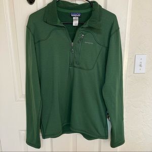 Patagonia green zip-up